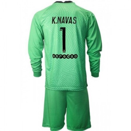 Paris Saint-Germain PSG Keylor Navas 1 Golmanski Treći Dječji Komplet Dresovi za Nogomet 2020-/2021 Dugim Rukavima (+ kratke hlače)